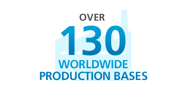Over 130 worldwide production bases